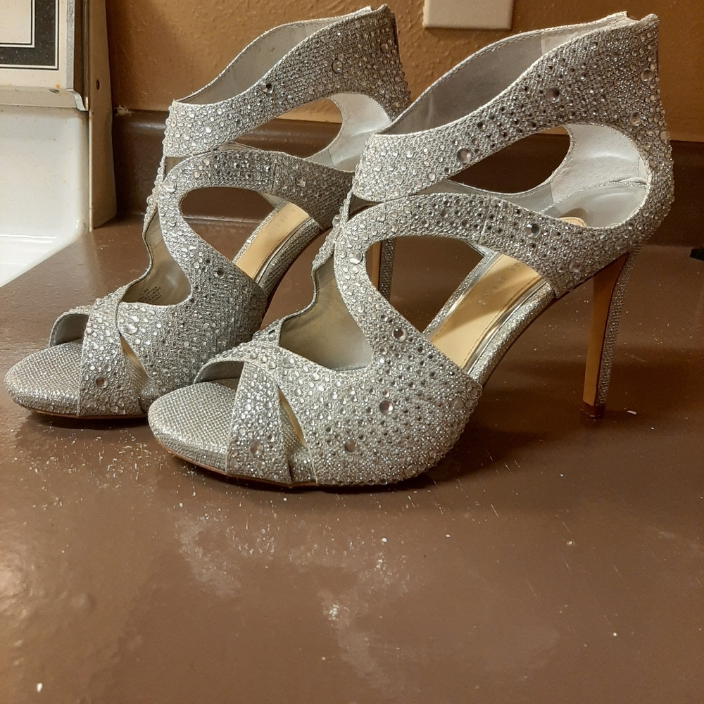 Silver Sparkly heels
